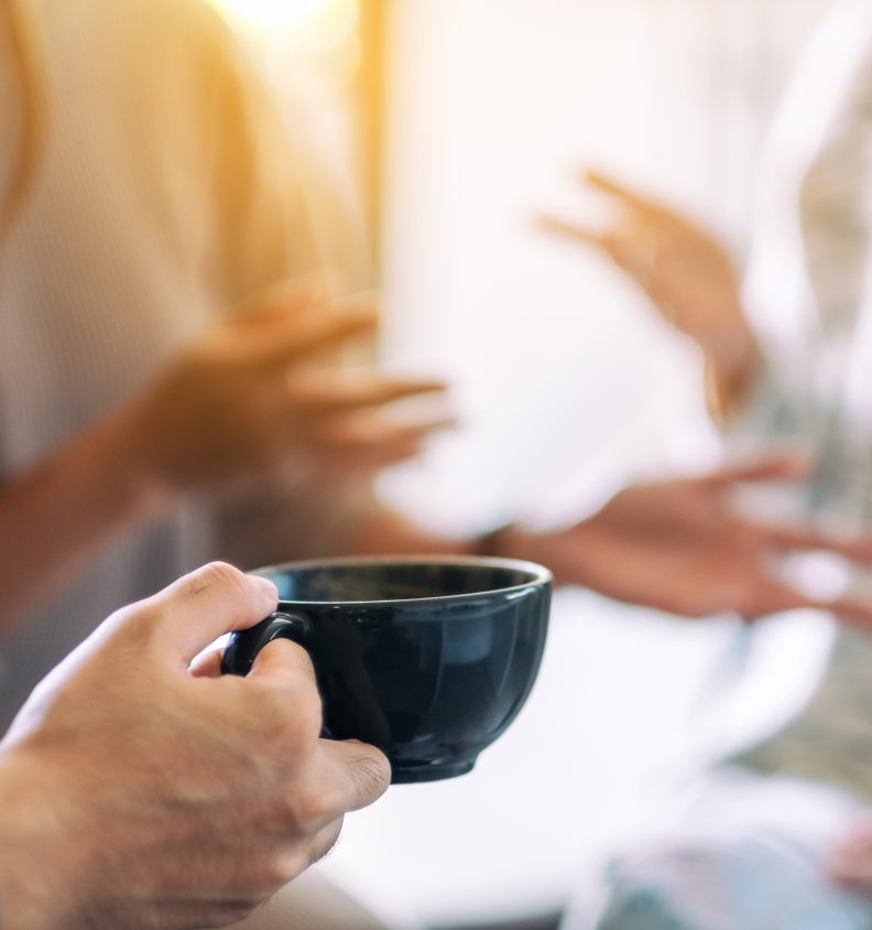 kaffe med trevligt samvaro