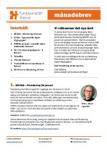 förstasida på månadsbrevet